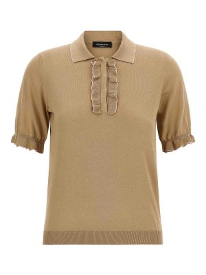 FABIANA FILIPPI: polo shirts - Cotton Silk Polo Shirt