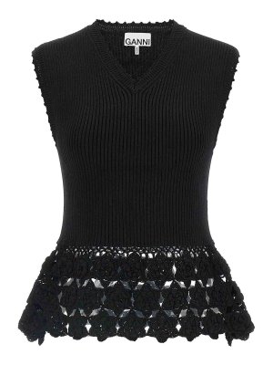 GANNI: Westen - Weste - Schwarz