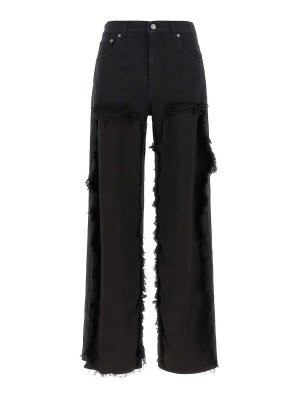 HAIKURE: Jeans patte d'éléphant - Jean Évasé - Noir