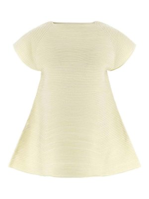 ISSEY MIYAKE: Knielange Kleider - Knielanges Kleid - Gelb