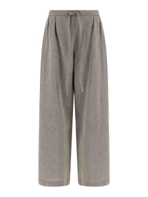 LOULOU STUDIO: カジュアルトラウザー - カジュアルパンツ - グレー