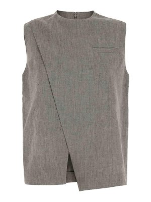 LOULOU STUDIO: Tops y camisetas sin mangas - Top - Gris