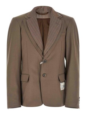 MAISON MIHARA YASUHIRO: giacche blazer - Giacca blazer con risvolto a doppio strato