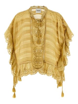 Isabel Marant Etoile: Tops y camisetas sin mangas - Top - Amarillo