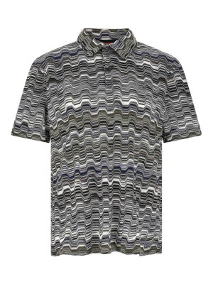 MISSONI: polo shirts - Irregular Zigzag Polo Shirt