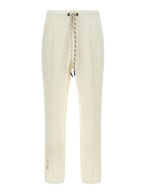 MONCLER: スウェットパンツ - トラックスーツ ボトムス - 白