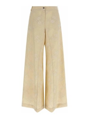 Pinko: Jeans patte d'éléphant - Jean Évasé - Beige