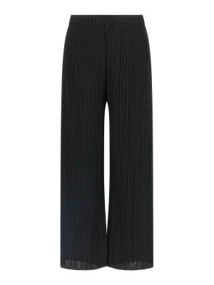 PLEATS PLEASE ISSEY MIYAKE: Pantalons casual - Pantalons Décontractés - Noir
