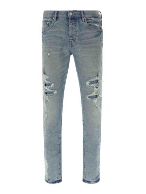 PURPLE BRAND: straight leg jeans - P001 Repairs Jeans