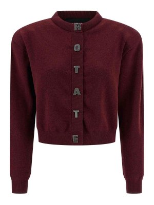 ROTATE Birger Christensen: Cárdigans - Cárdigan - Rojo Oscuro