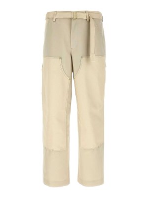 Sacai: Casual Hosen - Casual Hose - Beige