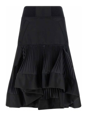 Sacai: ニーレングススカート＆ミディ丈 - 膝丈/ミディスカート - 黒