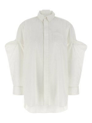 Sacai: camicie - Camicia in popeline