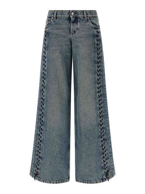 STELLA McCARTNEY: jeans dritti, a sigaretta - Jeans con lacci