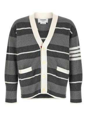 THOM BROWNE: Cardigans - Cardigan - Grau