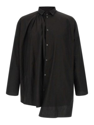 YOHJI YAMAMOTO: shirts - Collar Gather Double B Shirt
