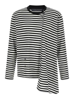 YOHJI YAMAMOTO: crew necks - Paneled Sweater