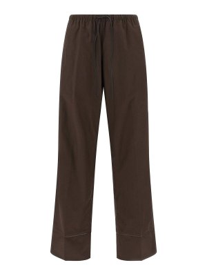 YVES SALOMON: pantaloni in pelle - Pantaloni con inserto in pelle