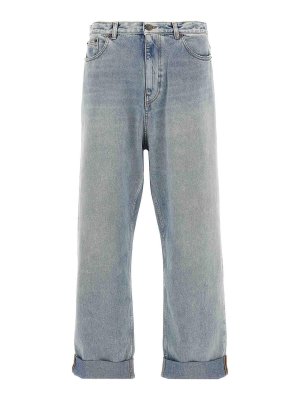 VALENTINO GARAVANI: Jeans évasés - Jean Bootcut - Bleu Clair
