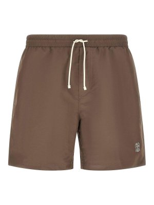 BRUNELLO CUCINELLI: one-piece - Logo Embroidery Swimsuit