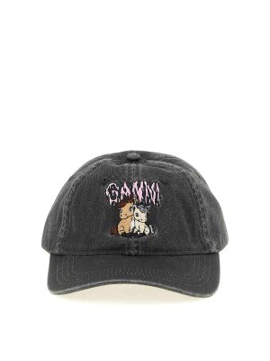 GANNI: 帽子＆キャッブ - 帽子 - 黒