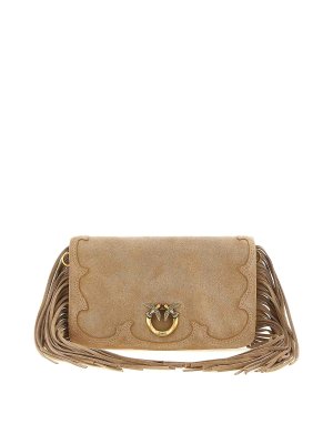 Pinko: Clutch - Pochette - Beige