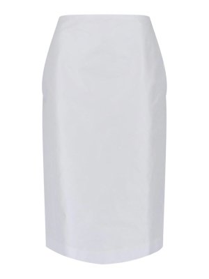 JIL SANDER: ニーレングススカート＆ミディ丈 - 膝丈/ミディスカート - 白