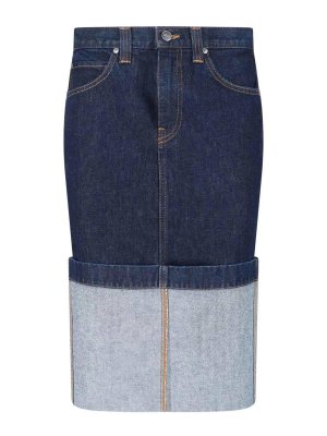 KHAITE: Jupes midi et au genou - Jupe Midi - Bleu