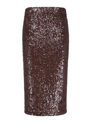 P.A.R.O.S.H.: ニーレングススカート＆ミディ丈 - 膝丈/ミディスカート - ブラウン