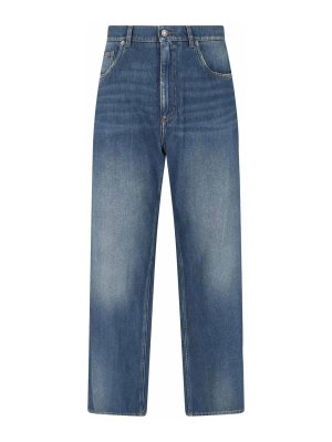 DOLCE & GABBANA: ストレートジーンズ - ストレートジーンズ - ブルー