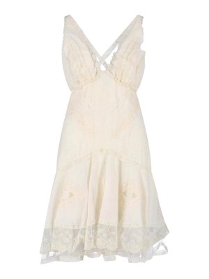 ERMANNO SCERVINO: abiti al ginocchio - Vestito  Midi In Mussola Di Cotone