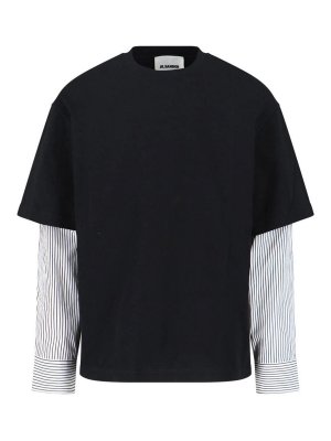 JIL SANDER: T-shirts - T-Shirt - Schwarz