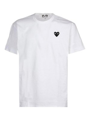 Comme des Garçons Play: T-shirts - T-Shirt - Blanc