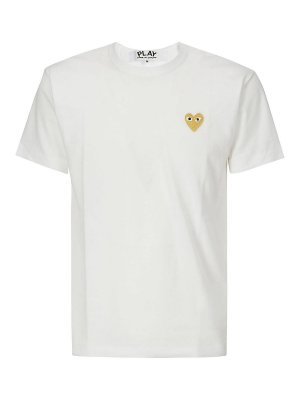 Comme des Garçons Play: t-shirts - T-Shirt Gold Emblem