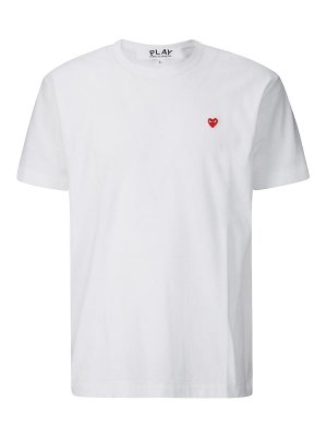 Comme des Garçons Play: T-shirts - T-Shirt - Weiß
