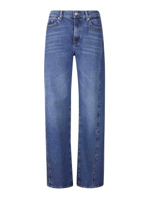 7 FOR ALL MANKIND: Straight Leg Jeans - Straight Leg Jeans - Blau