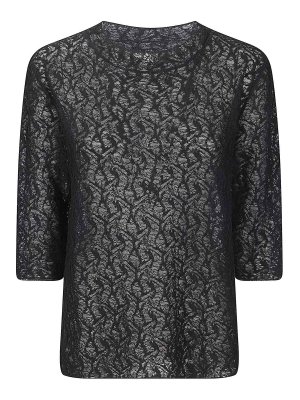 ARCHIVIOB: Suéteres con cuello pico - Suéter Cuello Redondo - Negro