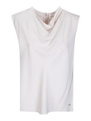 CALVIN KLEIN: Tops & Tank tops - Viscose Twill Cowl Neck Tank
