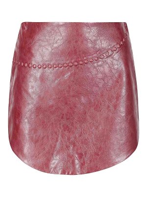 DIESEL: Faldas de cuero - Falda De Cuero - Negro