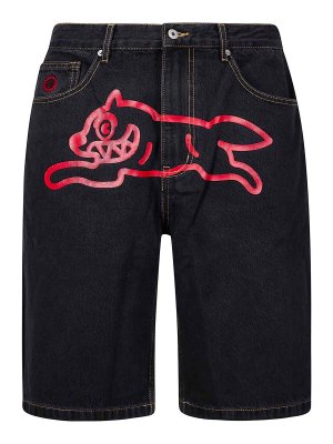 ICECREAM: Trousers Shorts - Running Dog Denim Shorts