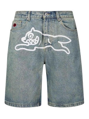 ICECREAM: Trousers Shorts - Running Dog Denim Shorts