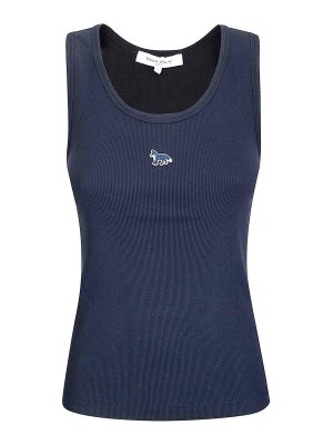 MAISON KITSUNÉ: Tops & Tank tops - Baby Fox Ribbed Tank Top
