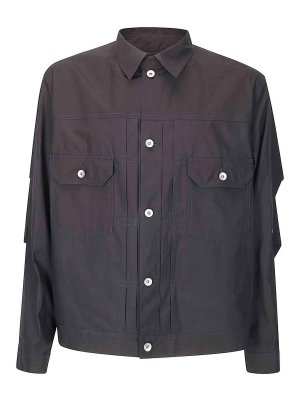 Sacai: casual jackets - Cotton Typewriter Jacket