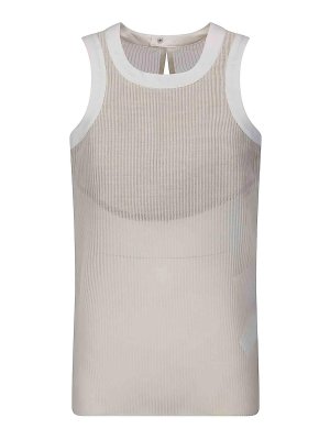 Sacai: Tops und Tank Tops - Top - Hellbeige