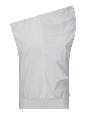 Sacai: maglia collo rotondo - Pullover in popeline