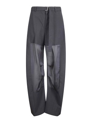 Sacai: casual trousers - Wool Suiting Pants