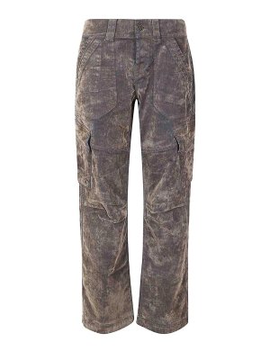 VAQUERA: straight leg jeans - Women Flocked Denim Workwear Pants Woven