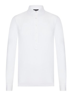 NOME: polo shirts - Long-Sleeved Polo Shirt In Lightweight Cotton