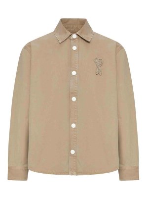 AMI PARIS: Camisas - Camisa - Color Carne Y Neutral