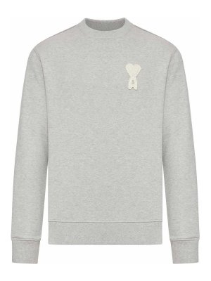 AMI PARIS: Sweatshirts & Pulls - Sweat-Shirts - Gris